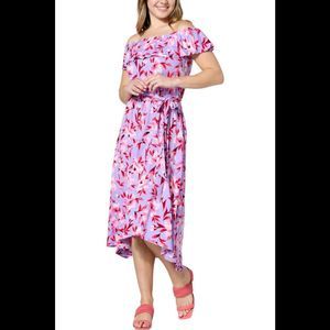 C Wonder by Christian Siriano Off Shoulder Flounce Dress Lilac - Regular